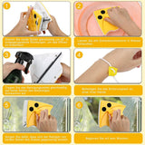 منظف زجاج مغناطيسي ذو وجهين